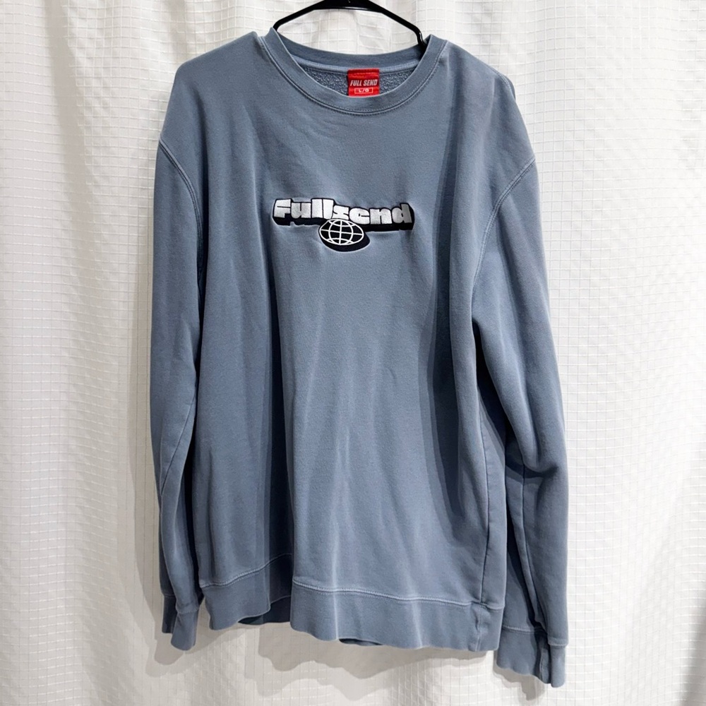 Full Send Women's Crewneck Sweatshirt in Slate Blue